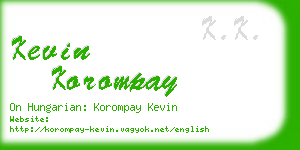 kevin korompay business card